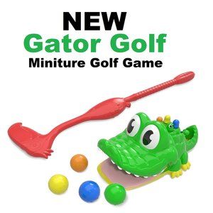 NEW Gator Golf Lawn Game Backyard Picnic Fun Minifigure Golf Putt Alligator